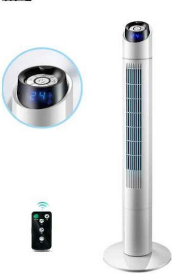 Lineme Ανεμιστήρας Πύργος 50W με Τηλεχειριστήριο Λευκός