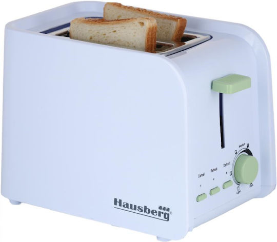 Hausberg Prăjitor de pâine 2 sloturi 750W Alb