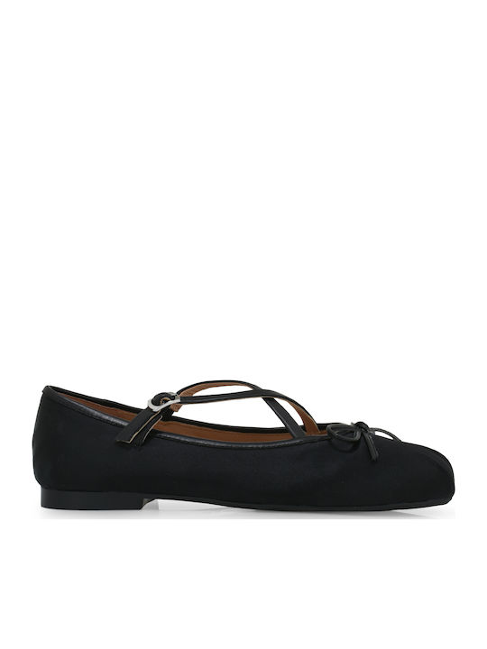 Fabric Ballerinas Black 927-12