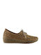 Leder Damen Mokassins in Tabac Braun Farbe