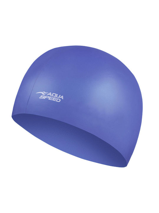 Aquaspeed Mega Silicone Adults Swimming Cap Blue