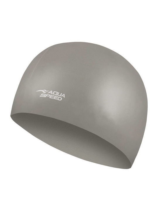 Aquaspeed Mega Silicone Adults Swimming Cap Gray