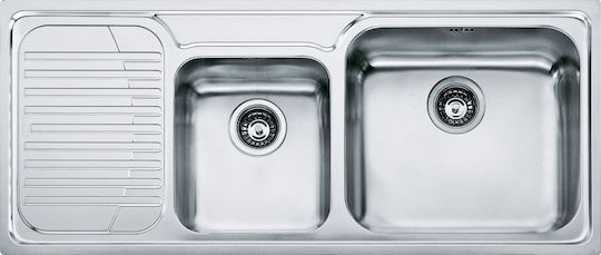Franke New Infinito Inx 621-n 1010176438 Drop-In Chiuvetă Stânga Inox L116xW50cm Argintiu