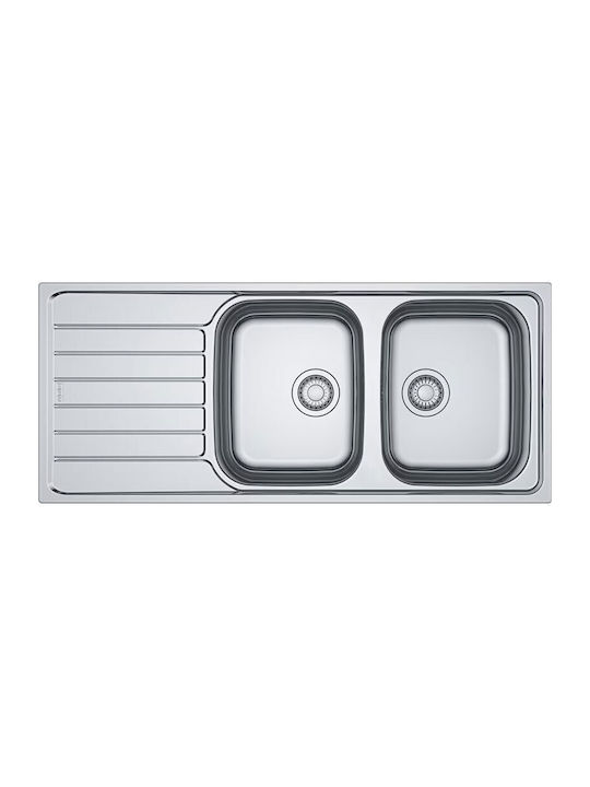 Franke Skx 621 1010298444 Drop-In Sink Inox W116xD50cm Silver