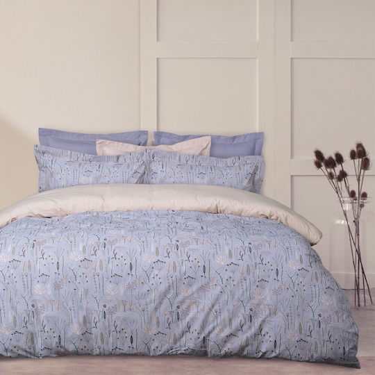 Das Home Сет Чаршафи с Ластик 120x200+35см. Casual 5416 Lilac, Black, Beige 3бр