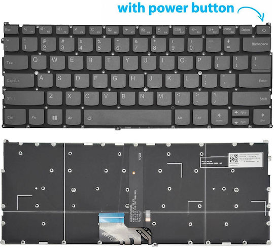 Laptop Keyboard for Lenovo IdeaPad 720S-13IKB 720S-13ARR and English (US) Layout in Black Color SN20N04471