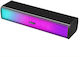 Kisonli i-630 Ηχεία Υπολογιστή 2.0 με RGB Φωτισμό και Ισχύ 3W Μαύρα
