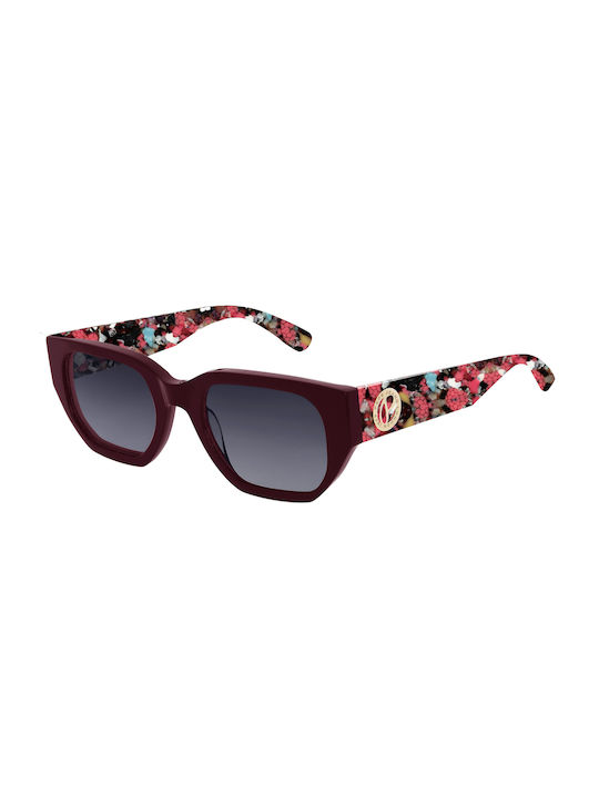 Pepe Jeans Women's Sunglasses with Burgundy Plastic Frame and Gray Gradient Lens PJ7411-273