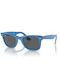 Ray Ban Sunglasses with Blue Plastic Frame and Gray Lens RB2140 1409B1