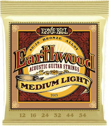 Ernie Ball Earthwood Einstellen Χορδών 80/20 Br...