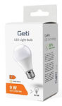 Geti Умна LED Лампа 9W за Цокъл E27 и Форма A60 топло бяло