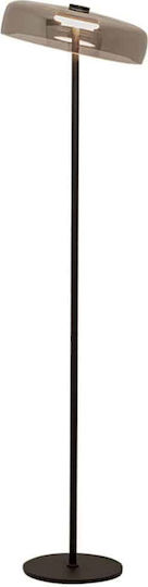 Zambelis Lights LED Floor Lamp H162xW42cm. with Warm White Light 1554lm Black