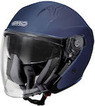 Garibaldi G40 Jet Helmet with Sun Visor ECE 22.06 1300gr Matt Blue