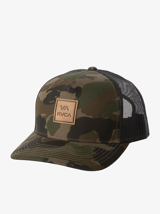 RVCA Men's Trucker Cap Brown