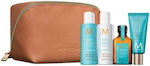 Moroccanoil Women's Travel Hair Care Set Hydration with Conditioner / Treatment / Hand Cream / Toiletry Bag / Shampoo 5pcs