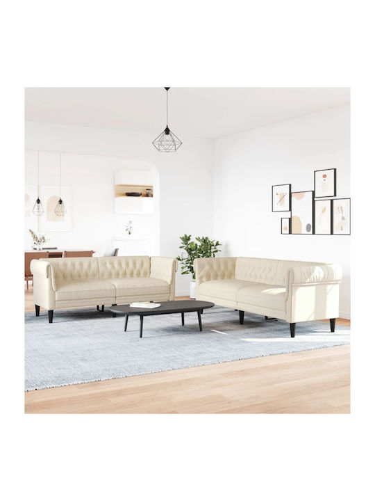 Σετ Σαλονιού 3-Seater & 2-Seater Cream