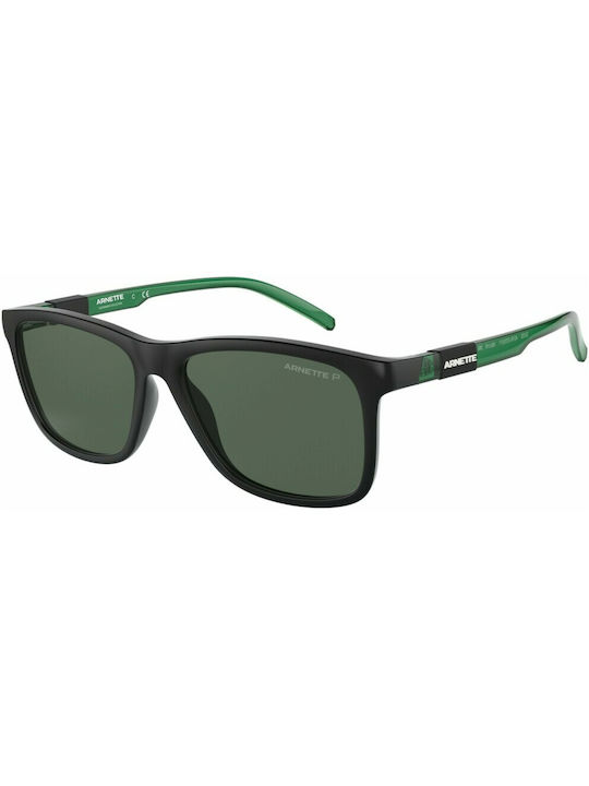Arnette Men's Sunglasses with Black Plastic Frame and Green Lens AN4276 272371