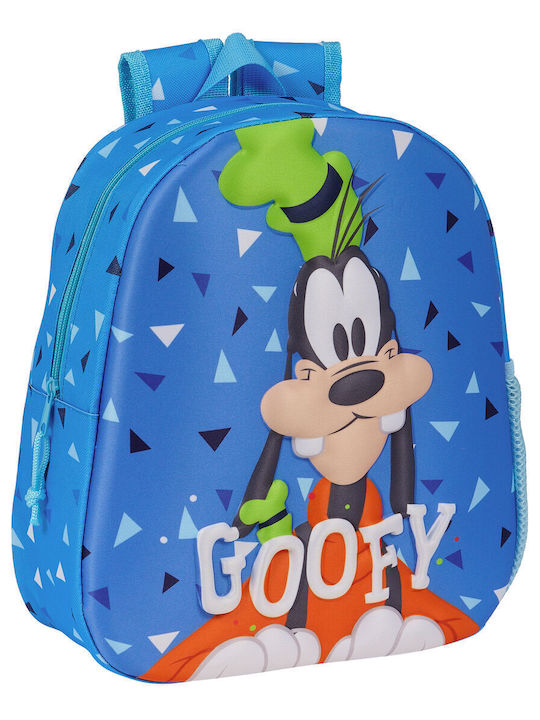 Disney Cl?sicos Goofy Σχολική Τσάντα Πλάτης Νηπιαγωγείου με Θήκη για Παγούρι Μπλε 8.64lt 27 x 10 x 33εκ
