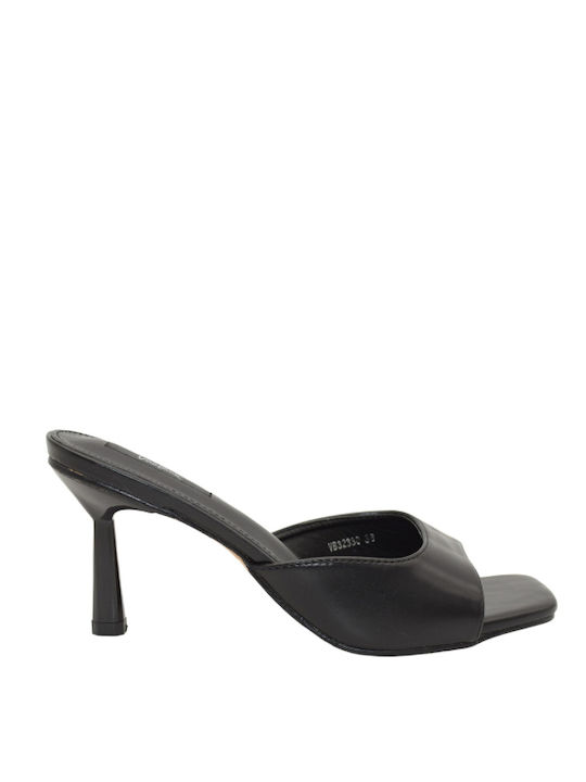 Morena Spain Thin Heel Mules Black