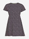 Children's Dress Short Sleeve Polka Dot Blue-pink