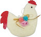 Easter Chicken Felt 20x18x18cm