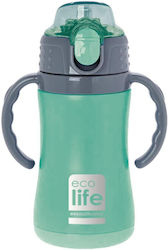 Ecolife Детска бутилка за вода Термос Неръждаема стомана с Шише Зелен 300мл 33-BO-2991