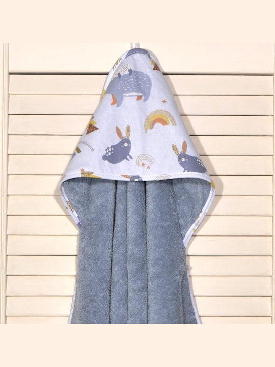 Baby Oliver Baby Hooded Bath Towel 75x75cm