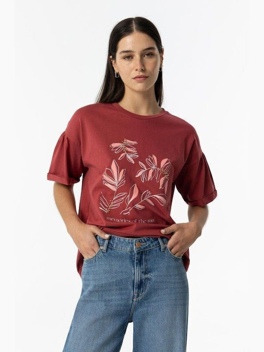 Tiffosi Women's T-shirt Aubergine Red