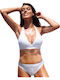 Diana Bikini Triunghi Silicon Argintiu 1412