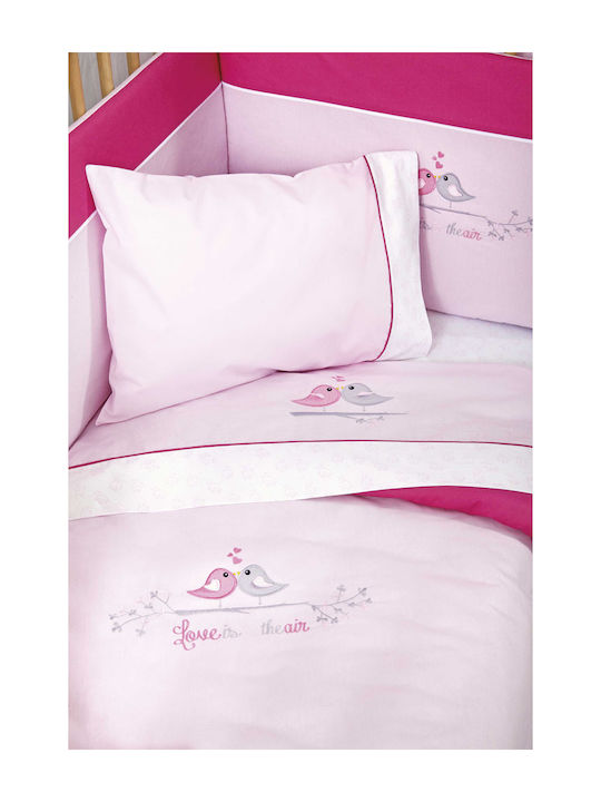 Nima Cotton Baby Quilt 100x140cm Pink