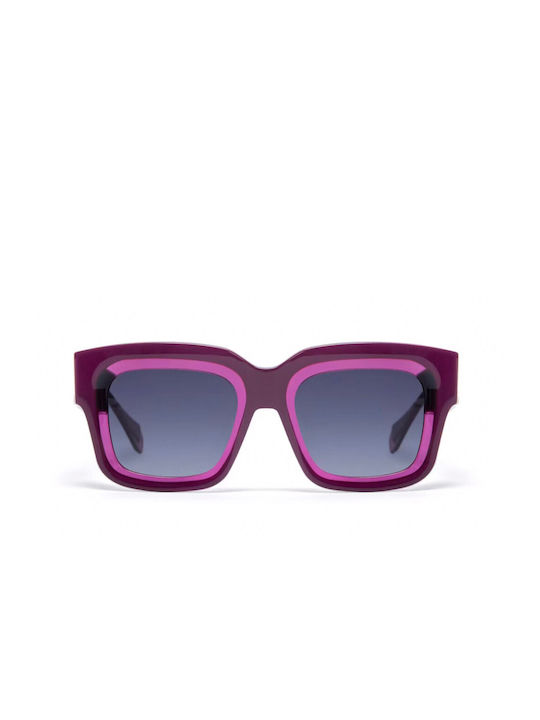 Gigi Barcelona Women's Sunglasses with Purple Plastic Frame and Gray Gradient Lens 6823/6