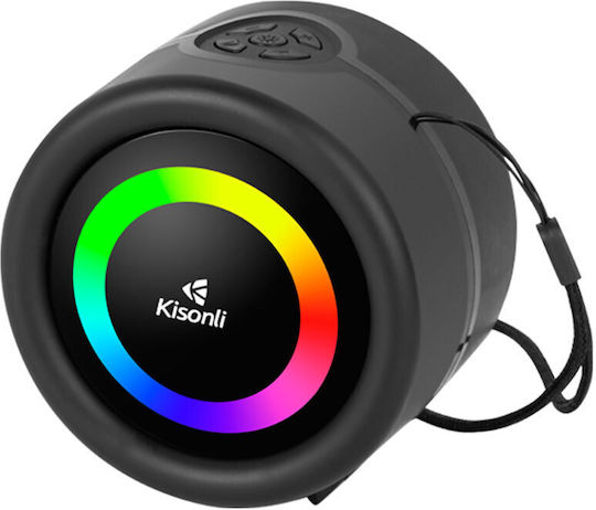 Kisonli S16 Ηχείο Bluetooth 5W με Διάρκεια Μπαταρίας έως 2.5 ώρες Μαύρο
