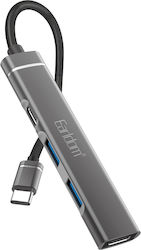 Earldom USB-Hub 4 Anschlüsse USB-C BG-12064
