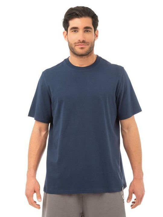 Be:Nation T-shirt Bărbătesc cu Mânecă Scurtă D.blue