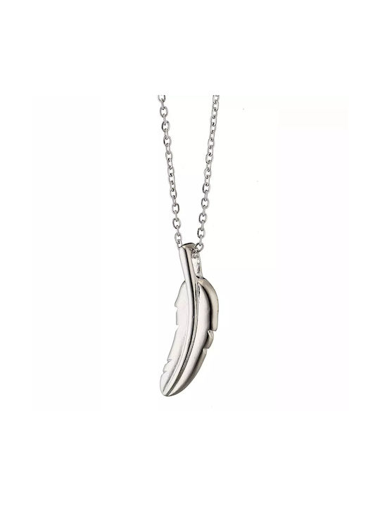 Unisex Necklace Unisex Stainless Steel Feather Necklace Small