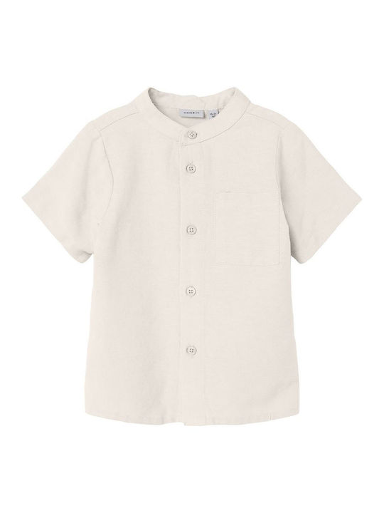 Name It Kids Linen Shirt White