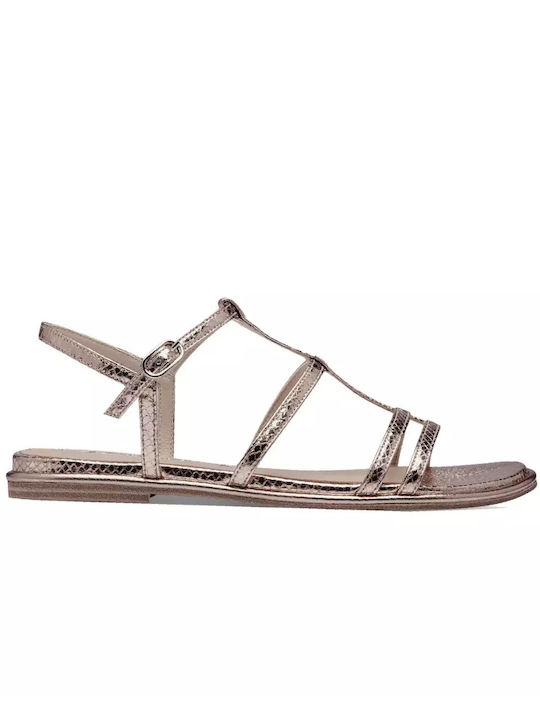 Tamaris Damen Flache Sandalen Light Gold