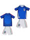 Kids' Italy National Home Soccer Kit Euro2024 Balón De Oro Blue Unisex Fj78