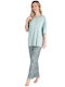 Women's Pajama Pijadore Annie Viscose Petrol