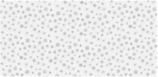 Christmas Tablecloth Fabric White L260xW140cm.