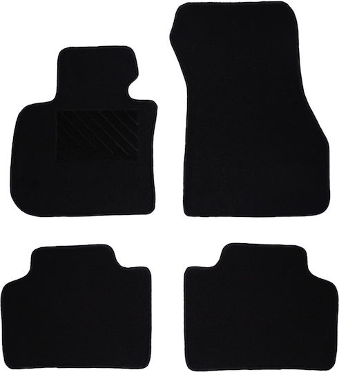 Autopataki Set of Front and Rear Mats 4pcs for Mini Countryman 2016-2023 Black