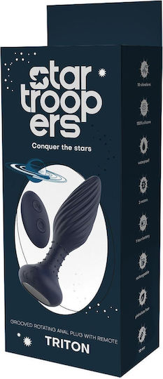 Dream Toys Anal Plug with Wireless Functionality and Vibration Blue 25cm