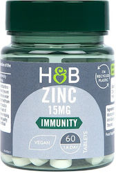 Holland & Barrett Zinc 15мг 60 табове Holland & Barrett Zinc 15мг 60 табове