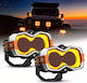 NovSight Rectangularς Faruri Auto LED 12 / 24V 70W cu Alb Iluminare 1buc