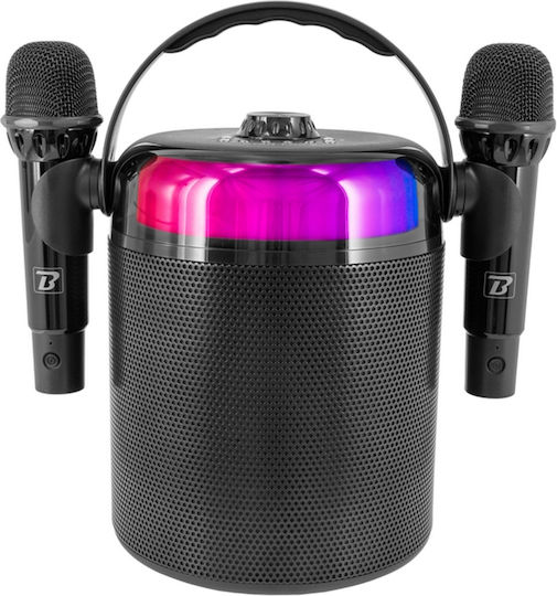 BoomToneDj Karaoke Speaker with Wireless Microphones and Lighting Effects Star Voice DK-BDJ00202 White