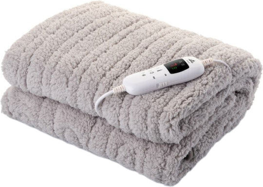 ETA Shaggy 4325 90000 Pătură electrică semidublă Lavabilă cu temporizator Gri 120W 130cmx160cm