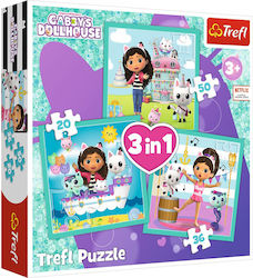 3in1 Trefl Puzzle Gabbys Dollhouse Gabby's Activities