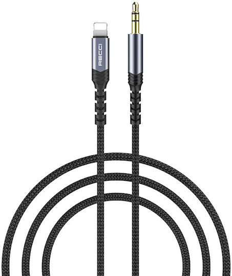 Recci Geflochten USB-C zu Lightning Kabel Schwarz 1m