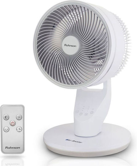 Rohnson Tabletop Fan 60W Diameter 22.5cm with Remote Control White