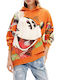 Lacroix Long Women's Sweatshirt Jacket Hooded Orange